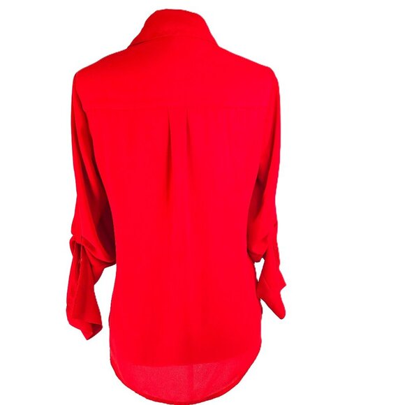 Express Red The Portofino Roll Tab Shirt - Picture 4 of 7